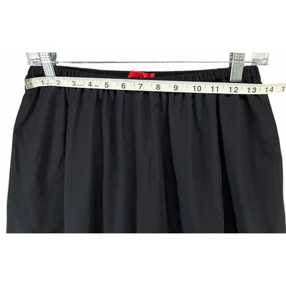 Shamask Pants Women 16 Black Viscose Cotton Pull On Ankle Split Hem Minimalist - Picture 4 of 12